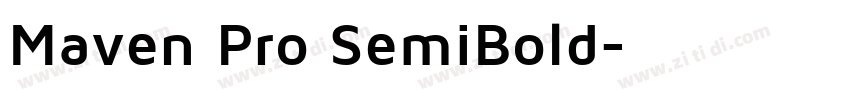 Maven Pro SemiBold字体转换